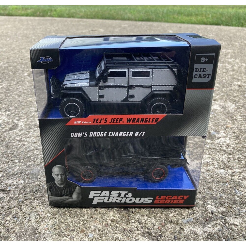 Jada Fast & Furious Legacy Series Tej’s Jeep Wrangler & Dom’s Dodge Charger R/T